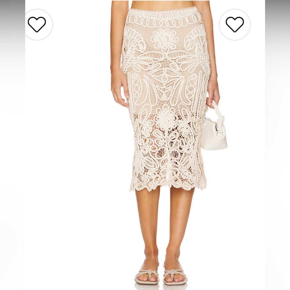 PatBO handwoven midi skirt